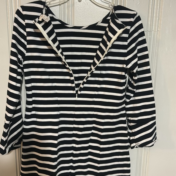 J. crew Black and White Striped Dress Size Small - Picture 6 of 6